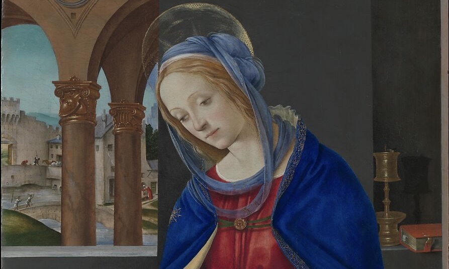 Deatail Lippi maalis Madonna lapsega